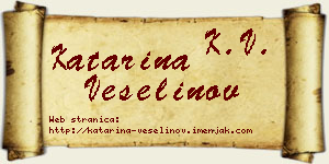 Katarina Veselinov vizit kartica